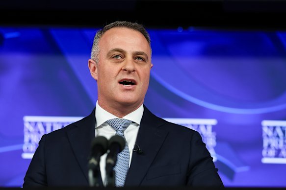 Shadow treasurer Tim Wilson during his recent address to the National Press Club.