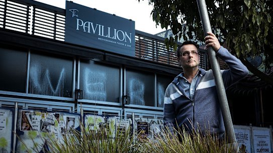 Franc de Petro, a resident of Melbourne’s inner north, outside the location of a planned McDonald’s store in Northcote.
