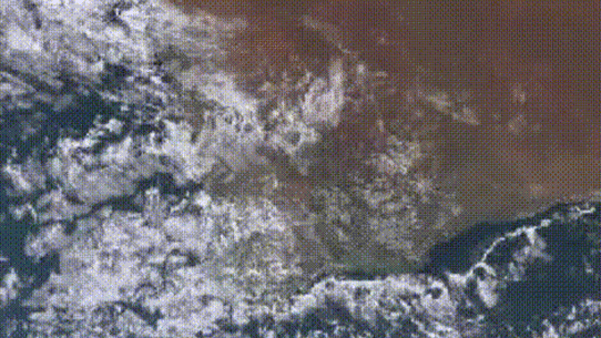 The cold front moving towards the WA coast on Friday.