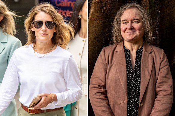 Sally Grover, founded of the Giggle app, and Roxanne Tickle, who won the discrimination case on Friday. 