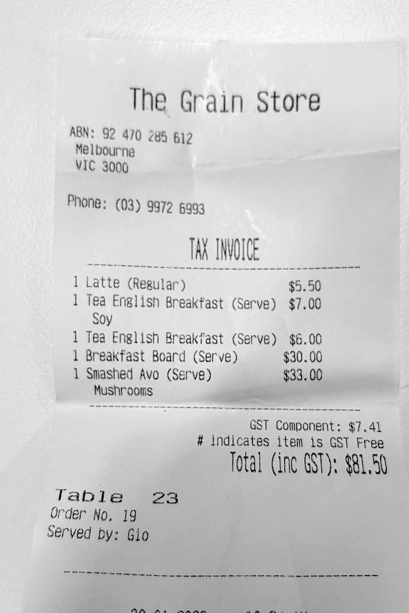 The bill, please.