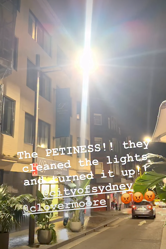 Lady Chu has launched a petition to dim the lights on Roslyn Street.