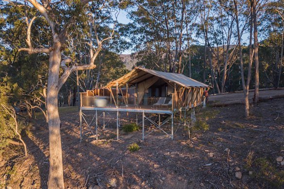 The Numinbah Escape project included 10 glamping tent sites in its camping ground.