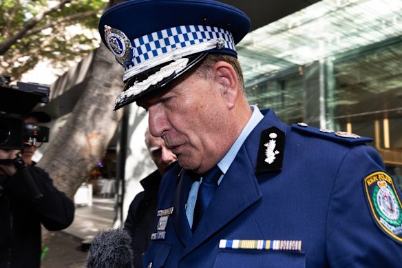 Deputy Commissioner David Hudson leaves the commission on Wednesday.