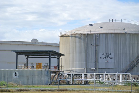 The 10 tanks would store more than  100 million litres of diesel, gasoline and aviation fuel near the Port of Brisbane.