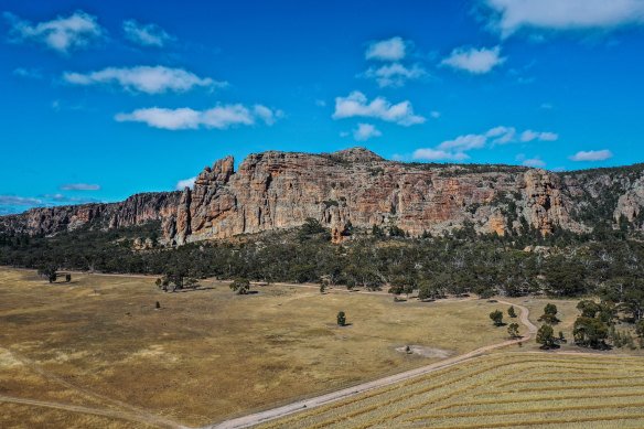 The dramatic Tiger Wall of Mount Arapiles, also known as Dyurrite.