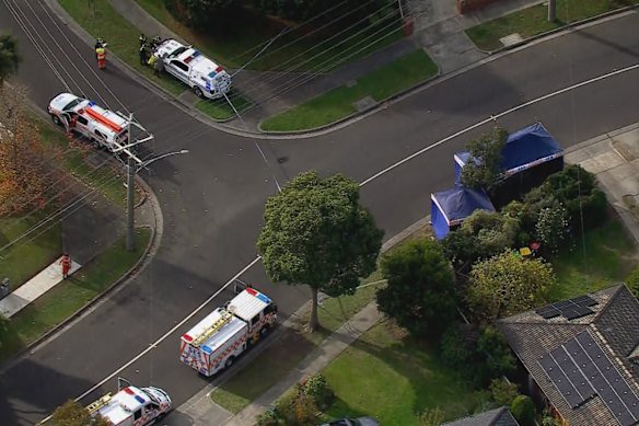 The man fled on foot after allegedly stabbing a second person, a woman in her 30s. 