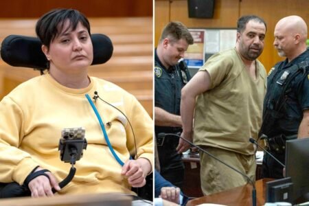 Paralyzed NYC subway shove victim breaks down as her attacker is sentenced — but can’t wipe away her own tears