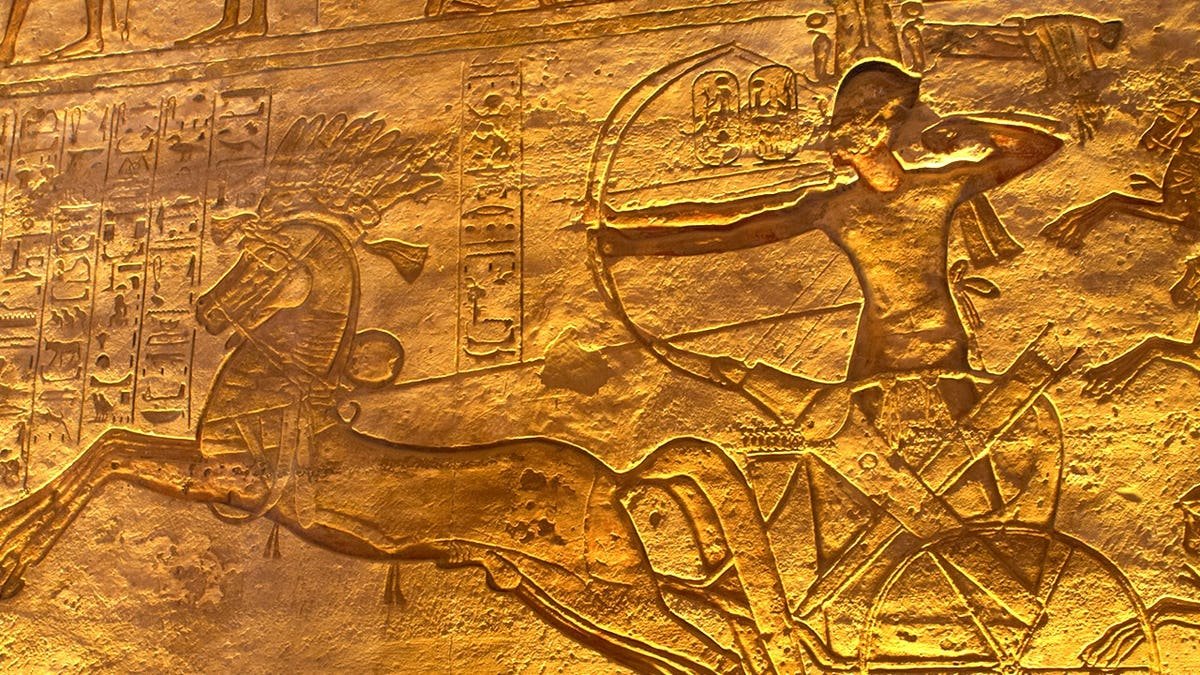 Depiction of Ramses II in his temple