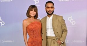 Chrissy Teigen Narrowly Misses Wardrobe Malfunction on 2026 AMAs Red Carpet Thanks to John Legend