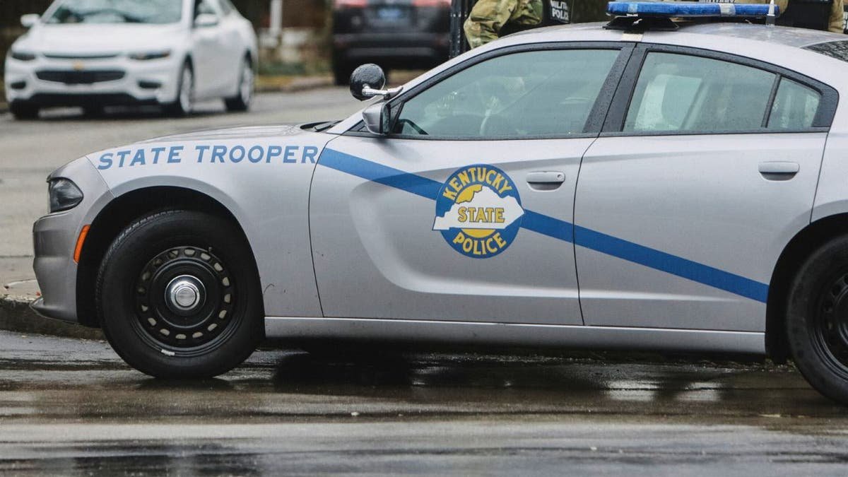 Kentucky State Police vehicle parked outside a building