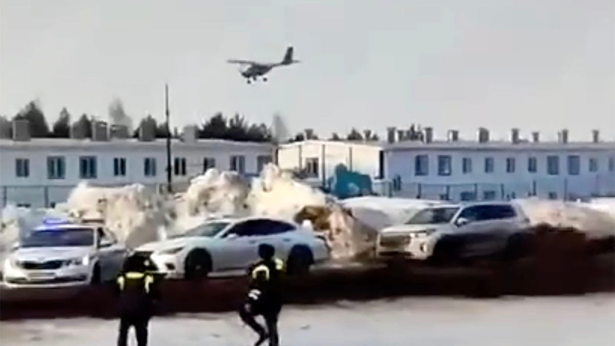 Ukrainian drone attacking Russian factory