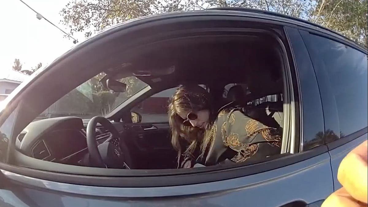 Katie Thomas in driver seat