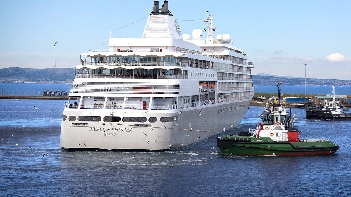 Silver Whisper in the Firth of Forth in Scotland