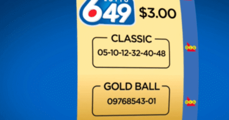 Winning Lotto 6/49 Gold Ball jackpot ticket worth M sold in Peterborough