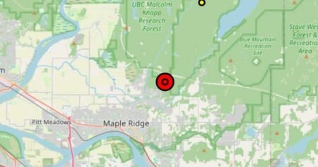Wildfire sparks overnight response in B.C Maple Ridge forest Wildfire sparks overnight response in B.C Maple Ridge forest
