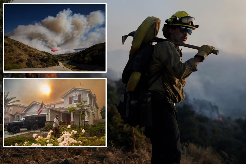 Sandy Fire evacuation warnings expand as fire pushes toward LA County