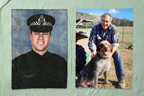 Fallen officers Vadim de Waart-Hottart (left) and Neal Thompson (right).