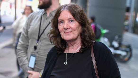 Executive Council of Australian Jewry researcher Julie Nathan outside the hearing on Monday.