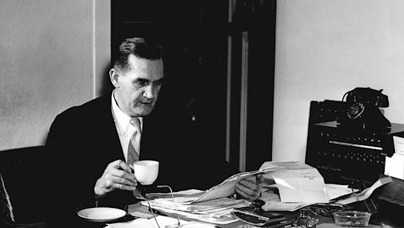 Former Country Party leader Sir John McEwen in 1952.