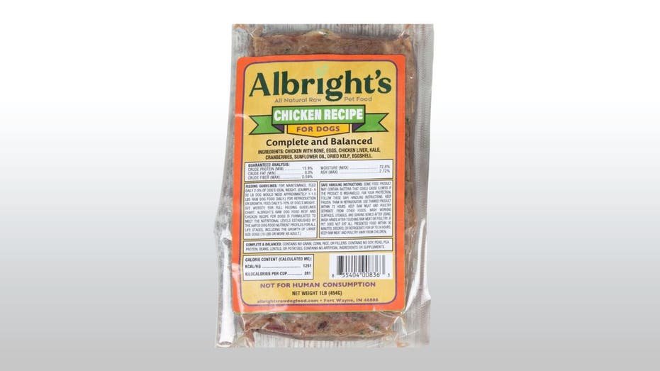 Albright's Raw Pet Food bag.