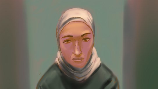 Court sketch of Janai Safar