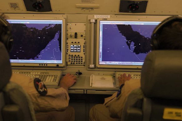 Scene from the cockpit of the Wedgetail.