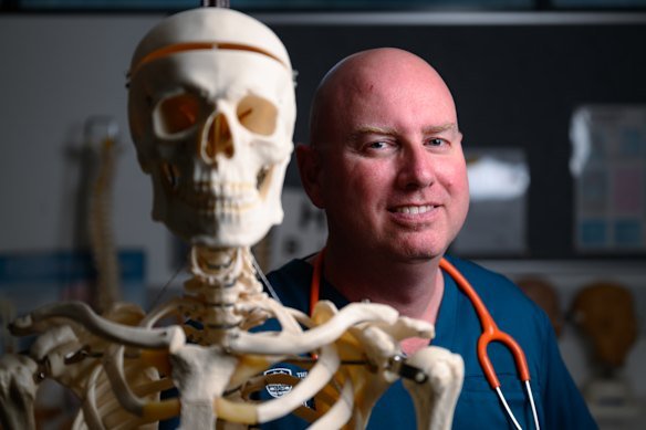 Dad-of-three Peter Robertson gave up a career in the utilities and rail industry to become a doctor.