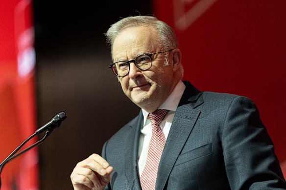 Prime Minister Anthony Albanese addressed Victorian Labor’s annual conference on Saturday.