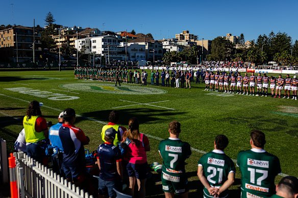 A tribute to Peter Meagher at Coogee Oval in April.