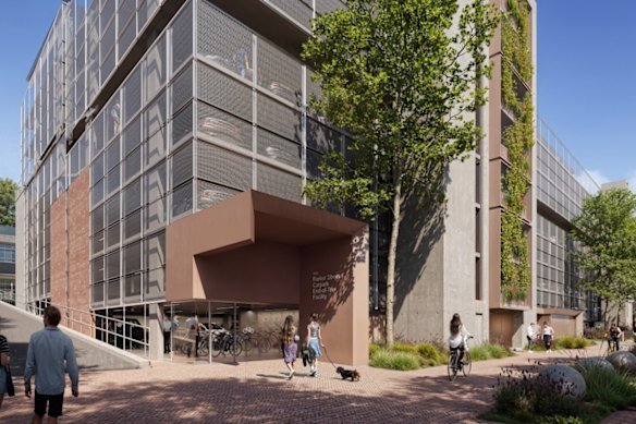 A concept image of the expanded carpark.