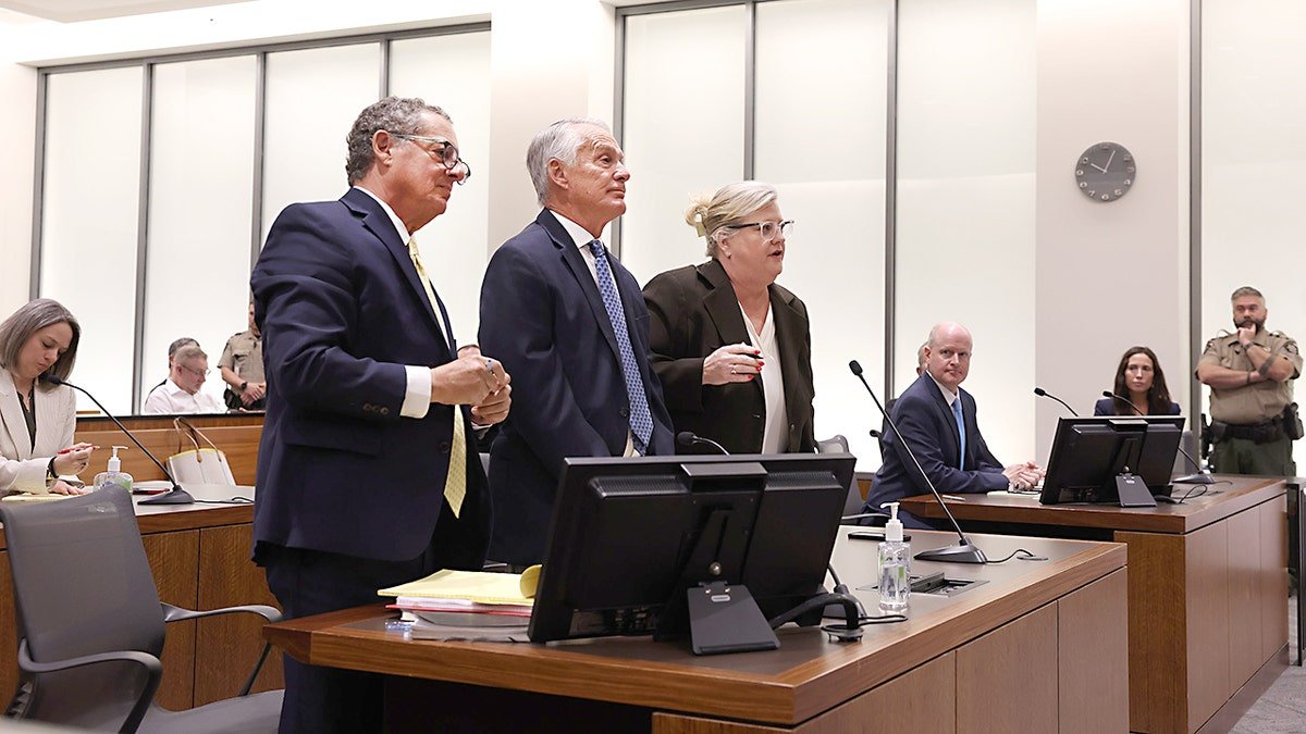 Defense attorneys Richard G. Novak, Michael N. Burt, and Kathryn Nester seated in court in Provo, Utah