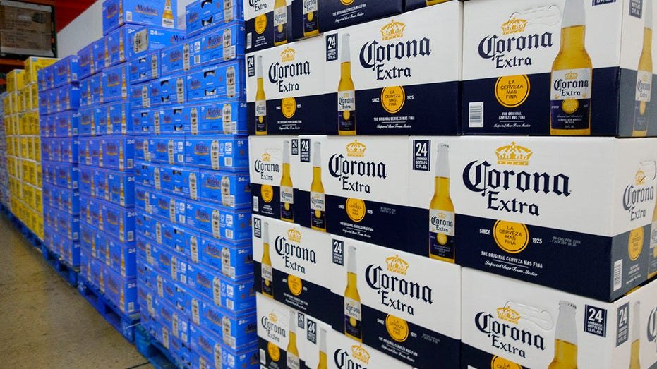 Cases of Corona and Modelo beer