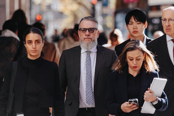 Witness Brendan Clifton arrives at ICAC offices on Wednesday to give evidence.