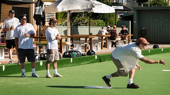 A younger crowd has made the Doubleview Bowling Club their local hangout spot.