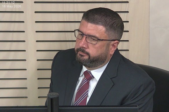 John Crawford gives evidence on day six of the public inquiry in Operation Navarra.