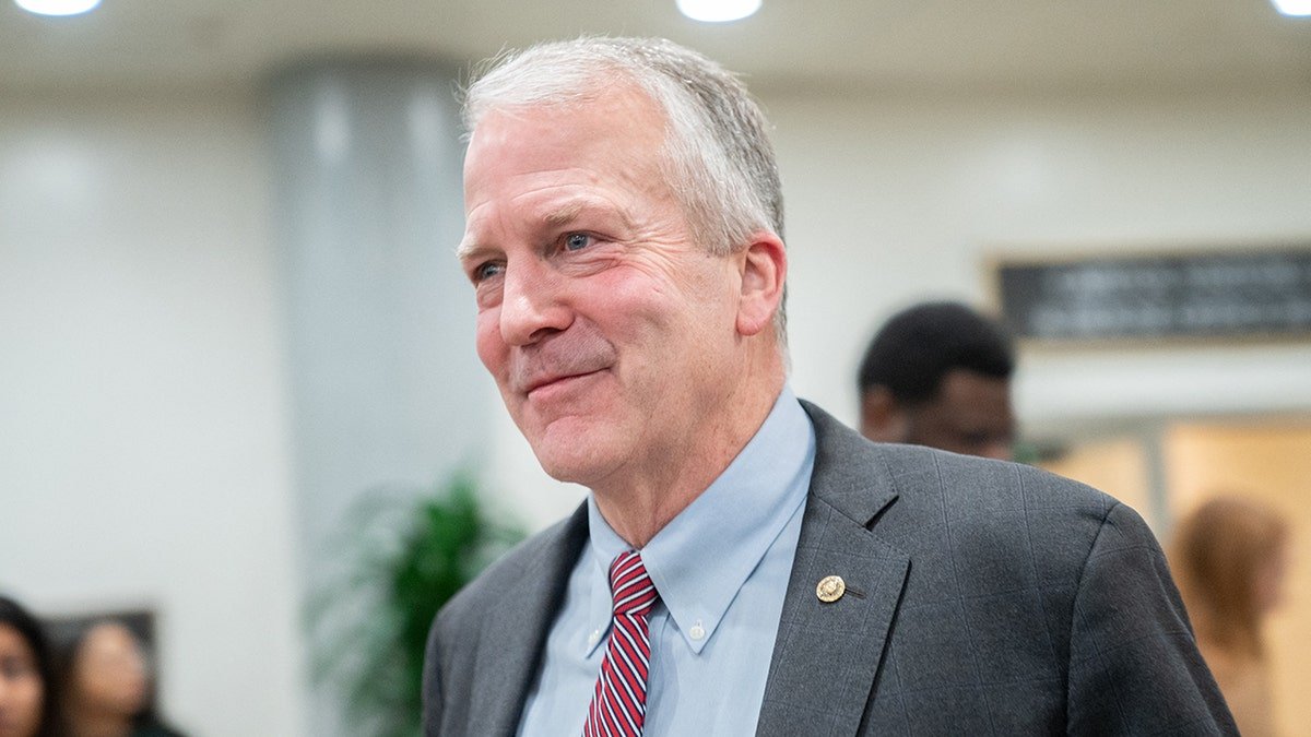 Sen. Dan Sullivan voting at the US Capitol in Washington, D.C.