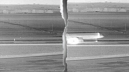 Footage shows moments before Frontier Airlines jet struck person on Denver airport runway