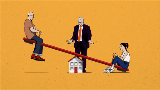 Budget seesaw. 