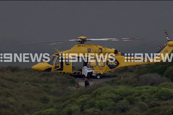 The RAC rescue helicopter is waiting at Rottnest to transport the man to Royal Perth Hospital.