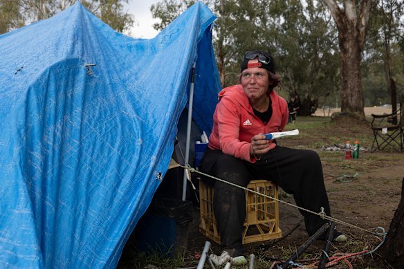 Rina recently took a pregnancy test at her camp in Wilks Park, Wagga Wagga.