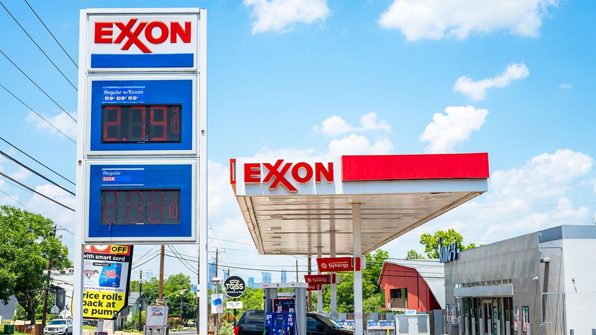 An Exxon gas station on Aug. 5, 2024, in Austin, Texas.
