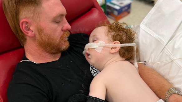 Dustin with dad Chris Wildman.