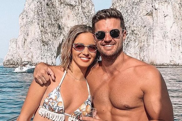 Justin McKeone and Olivia Molly Rogers on holiday together.