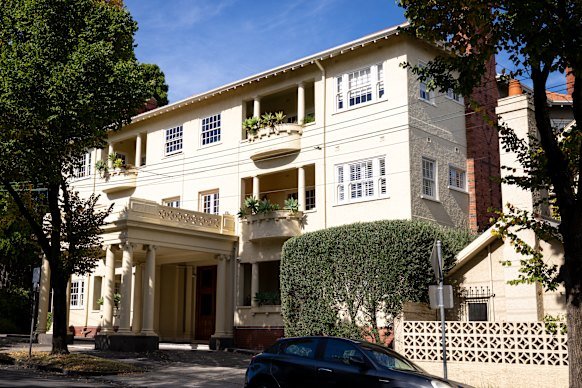 Despite its impressive exterior with a colonnaded portico, Heydon warns the apartments in Amesbury House are dark and cold. 
