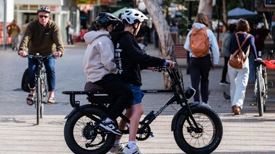 In Victoria, e-bikes with motors above 250 watts must be registered as motorbikes.