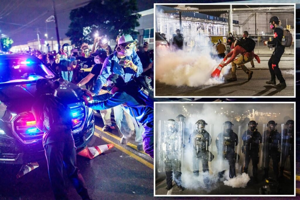 Delaney Hall anti-ICE clashes rage on – despite New Jersey Gov. Mikie Sherrill’s ‘peaceful’ protest zone