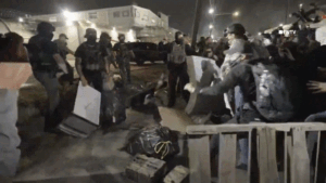 Anti-ICE agitators throw wooden pallets, mattresses at federal agents during chaotic NJ detention center clash
