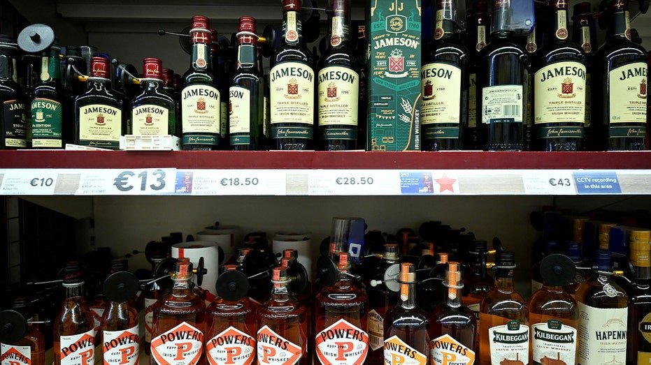 jameson bottles on shelves