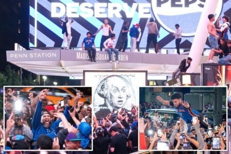 6 hauled off in cuffs as Knicks diehards celebrate outside NYC’s Madison Square Garden after historic playoff sweep 6 hauled off in cuffs as Knicks diehards celebrate outside NYC’s Madison Square Garden after historic playoff sweep